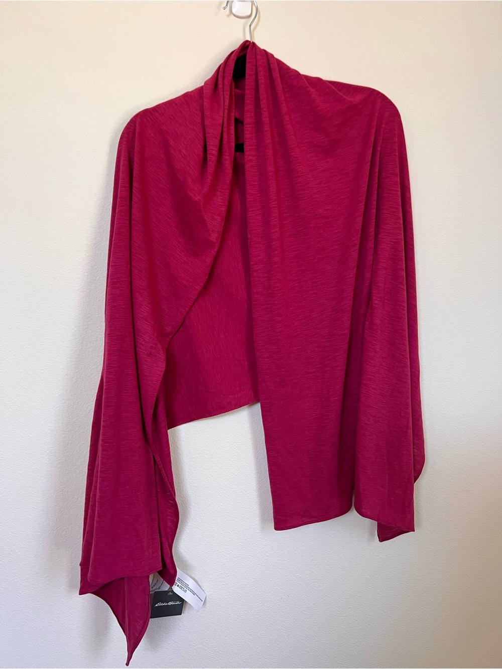 Eddie Bauer Open-Front Lightweight Travel Wrap- Fuchsia